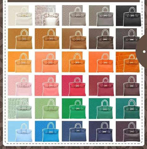 hermes colors|hermes birkin color chart.